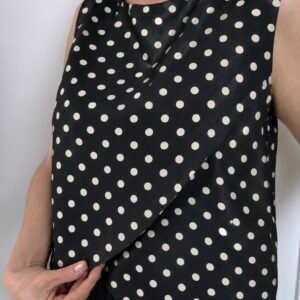 BLUSA REGATA POÁ PRETA TRANSPASSADA